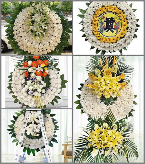 山东济宁金乡县鱼山街道寻坊村花圈速递